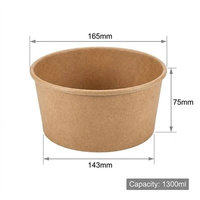 1300 ml-es Kraft tálak
